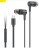  Стереонаушники Awei PC-9T с микрофоном Type-C 1.2м черные