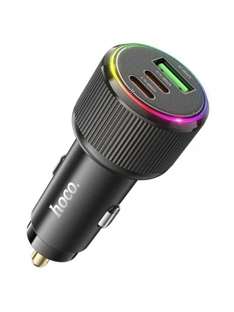  Автомобильное заряд. устр. Hoco NZ17 1USB/2C 75W черный