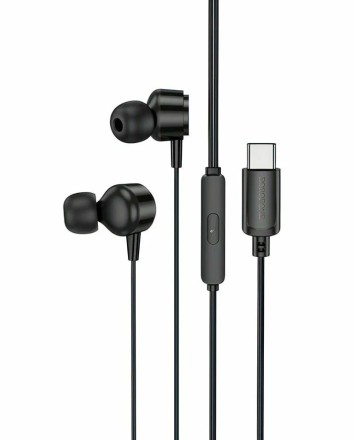  Стереонаушники Borofone BM94 Type-C с микрофоном 1.2м черные