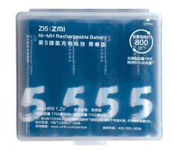 Аккумуляторные батарейки ZMI ZI5 AA 1700mAh (4шт) черные