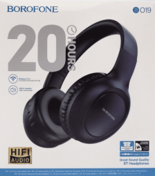 Стереонаушники Bluetooth Полноразмерные Borofone BO19 Musique BT5.3/200mAh/4ч/AUX синие