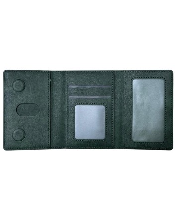  Кожаный чехол-бумажник Leather Wallet с MagSafe для Apple i-Phone зеленый