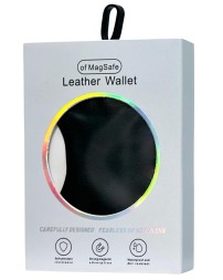 Кожаный чехол-бумажник Leather Wallet с MagSafe для Apple i-Phone зеленый