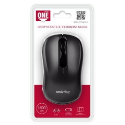 Мышь беспроводная Smartbuy ONE 378 USB/DPI 1600/3 кнопки/1AA черная (SBM-378AG-K)