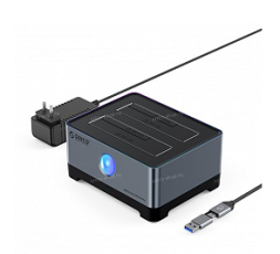 Док-станция для 2 HDD Orico 5528C3-C-GY 10Gbps USB-C/USB3.1 черная