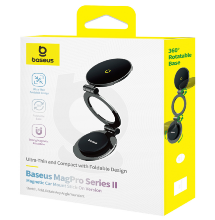  Держатель в автомобиль магнитный Baseus MagPro Series II 15W (C40172900121-00) черный