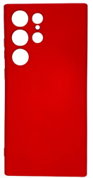 Накладка для Samsung Galaxy S23 Ultra Silicone cover без логотипа красная