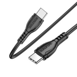 Usb Кабель-зарядка Type-C на Type-C Borofone BX51 Trumph 3A 60W 1м силиконовый черный