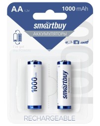 Аккумулятор NiMh Smartbuy AA/2BL 1000 mAh (24/240) (SBBR-2A02BL1000)
