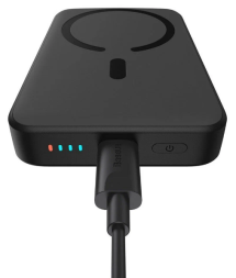 Powerbank с беспроводной зарядкой Baseus Magnetic Wireless 10000mAh 20W (PPCX070001) чёрный