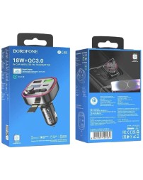 Автомобильное заряд. устр. Borofone BC48 + FM-трансмиттер черное