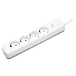 Perfeo сетевой фильтр "POWER STREAM", 2500W,  1,5м, 4 розетки, белый.