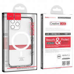 Накладка для i-Phone 12/12 Pro 6.1&quot; Hoco Magnetic case силикон прозрачный