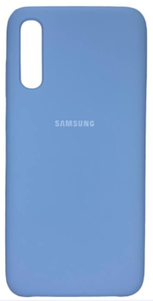  Накладка для Samsung Galaxy A70 Silicone cover голубая