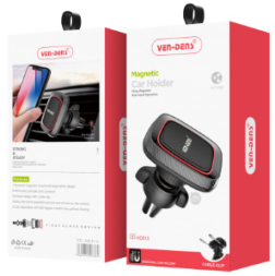 Держатель в автомобиль в воздуховод магнитный Ven-Dens HD015 черный
