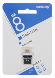 USB флеш накопитель Smartbuy 8GB OTG POKO series Black (SB8GBPO-K)