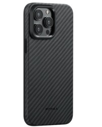 Накладка для i-Phone 15 Pro Max 6.7&quot; Pitaka MagEZ Case Pro 4 1500D черно-серый, кевлар(арамид)