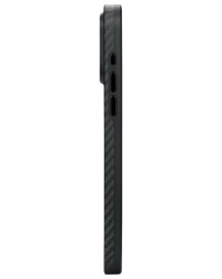 Накладка для i-Phone 15 Pro Max 6.7&quot; Pitaka MagEZ Case Pro 4 1500D черно-серый, кевлар(арамид)
