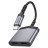 Кабель-переходник Hoco LS40 Type-C (папа) на 2USB-C (мама) серый