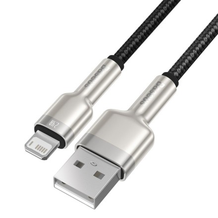  Usb Кабель-зарядка Lightning Baseus Cafule 25см (CALJK-01) 2.4A черный