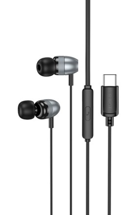  Стереонаушники Borofone BM95 Type-C с микрофоном 1.2м черные