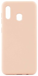 Накладка для Samsung Galaxy A20 Silicone cover пудро