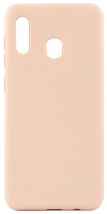  Накладка для Samsung Galaxy A20 Silicone cover пудро