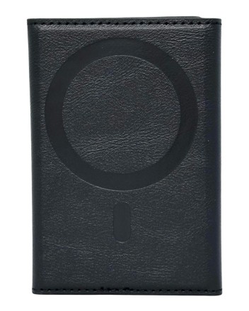  Кожаный чехол-бумажник Leather Wallet с MagSafe для Apple i-Phone черный