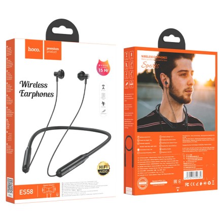  Беспроводные наушники для спорта Hoco ES58 BT5.0/200mAh/15ч черные