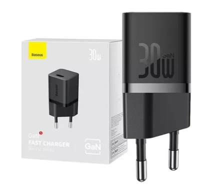  Сетевое зар. устр. Baseus GaN5 Fast Charger (mini) 1C 30W CCGN070401 черное