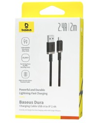 Usb Кабель-зарядка Lightning Baseus Dura Series 2.4A 2м (P10377801U01-02) черно-золотистый