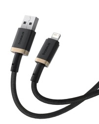 Usb Кабель-зарядка Lightning Baseus Dura Series 2.4A 2м (P10377801U01-02) черно-золотистый