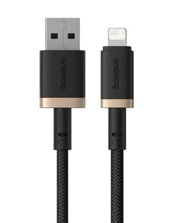  Usb Кабель-зарядка Lightning Baseus Dura Series 2.4A 2м (P10377801U01-02) черно-золотистый
