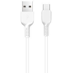 Usb Кабель-зарядка Type-C Hoco X20 Flash 3A 1м силиконовый белый