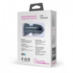 Автомобильное заряд. устр. Partner с шнуром Mini USB 1A черное