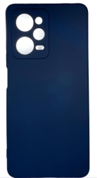Накладка для Xiaomi Pocophone X5 Pro Silicone cover без логотипа синяя
