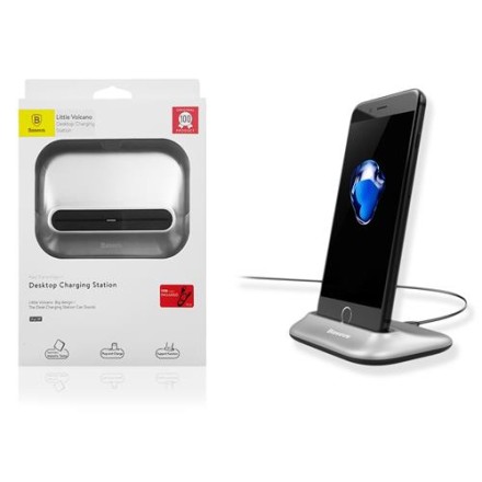  Док-станция для i-Phone 5/6/7 Baseus (ZCVL-0S) серебристая