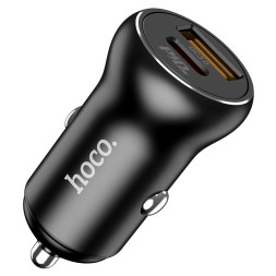 Автомобильное заряд. устр. Hoco NZ5 1USB/1USB-C 5А QC3.0 30W черное