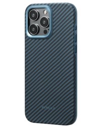 Накладка для i-Phone 15 Pro Max 6.7&quot; Pitaka MagEZ Case Pro 4 1500D, синий, кевлар(арамид)