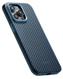 Накладка для i-Phone 15 Pro Max 6.7&quot; Pitaka MagEZ Case Pro 4 1500D, синий, кевлар(арамид)