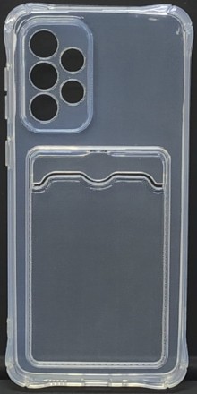  Чехол-накладка силикон с карманом под карту Samsung A73 5G прозрачная
