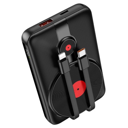  Powerbank с беспроводной зарядкой MagSafe Hoco J92 10000mAh Type-C черный