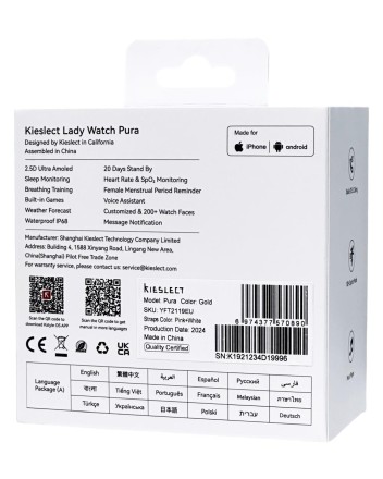  Умные часы Kieslect Smart Watch Pura золотые