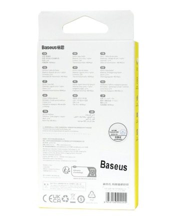  Usb Кабель-зарядка Lightning Baseus Cafule Metal 1м (CALJK-A01) 2.4A черный