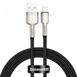 Usb Кабель-зарядка Lightning Baseus Cafule Metal 1м (CALJK-A01) 2.4A черный