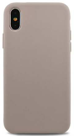  Чехол-накладка i-Phone X/XS Silicone icase №23 бледно-серая