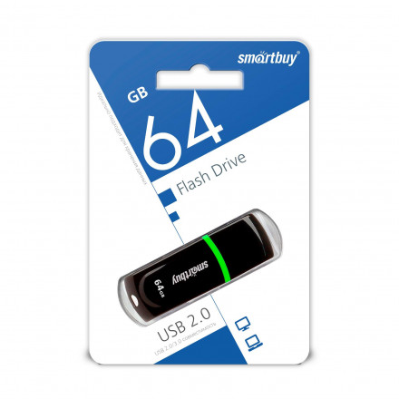 USB флеш накопитель Smartbuy 64GB Paean Black SB64GBPN-K