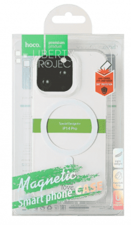 Накладка для i-Phone 14 Pro 6.1&quot; Hoco Magnetic case силикон прозрачный