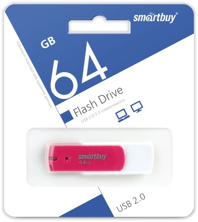  3.0 USB флеш накопитель Smartbuy 64GB Diamond (SB64GBDP) розовый