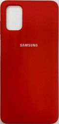 Накладка для Samsung Galaxy S20+ Silicone cover без логотипа красная